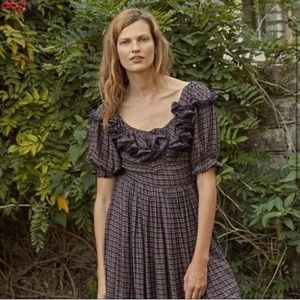 Doen Lera Dress in midnight st. germain plaid